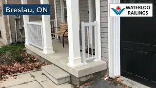 (Breslau, ON) Aluminum Porch Railing System Installation with Spindles - WHITE