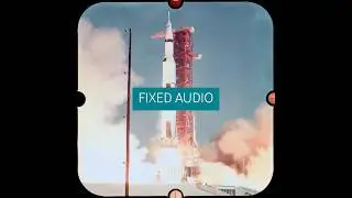 Apollo 11 Saturn V Rocket Launch | REVISED AUDIO | Full Image from 70mm Film | 4K 60 FPS