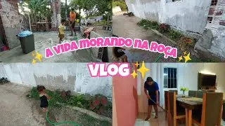 VLOG✨/A VIDA MORANDO NA ROÇA/SÍTIO/DEIXANDO TUDO LIMPO🏡/MARIDO LAVOU A ÁREA💦🪣/Lar Da Iza 