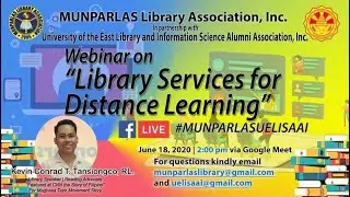 Webinar on Library Services for Distance Learning - Recording