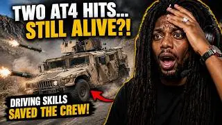 Driver Skill Saves The Crew Humvee After It Takes Two FPV Hits |