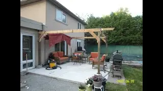 DIY 建一个可伸缩的凉棚（遮阳棚） / DIY build a retractable pergola