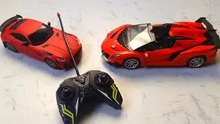 Unboxing rc super car 3D lighting police car, spray train, rc car review test😲, 2025