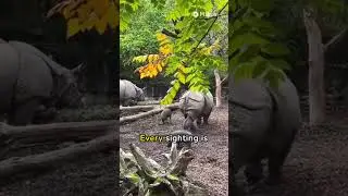 Javan Rhino Haven: Protecting Earth's Rarest Rhino Species! 🦏🌿 #Shorts