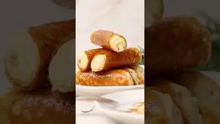 Golden Brandy Snap Cannoli with Pineapple Mascarpone! 😍
