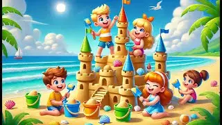 Seashore Fun| Kids Song with Cute 3D Animation 🎶| Cute Cartoon| animation | Animals | Nursery Rhymes