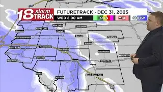 Clipper system to bring two rounds of light snow to the area to end 2025