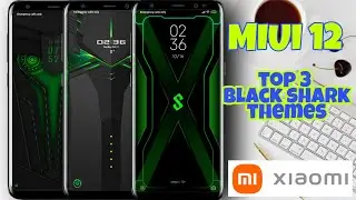 Miui12 top 3 black shark themes with lock screen animatio, icon animation home screen animation