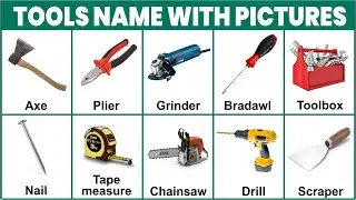 Tools Name with Pictures | Basic Tools for Kids | Tools Vocabulary for Kids