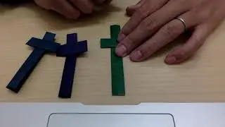每日一摺紙（26 Feb, 簡易十字架）Daily Origami（26 Feb, Simple Cross）
