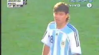 Debut de Aguero en la seleccion mayor
