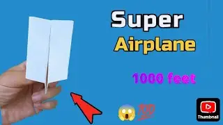 Super paper plane | how to make a paper airplane😀 #shorts #viral #papercraft 