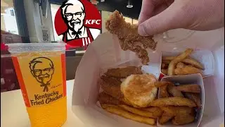 KFC Fried Chicken Timelapse 6XSpeed POV 5 Pc Tender Combo Secret Fries Potato Wedges Biscuit Mukbang