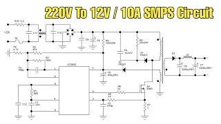 DIY 12V 10A SMPS Power Supply Using UC3843 | Adjustable Output