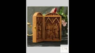 Four Evangelists Catholic Diptych Wooden Art St Matthew Mark Luke John Gospel Writers Christian G...