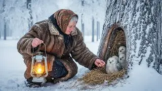 Life at −71°C  A 90 Year Old Woman Helping Starving Snowy Owls in Siberia