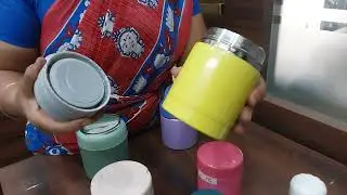 trendy hot and cold Sambar jars. available at ramdev Metal mart.