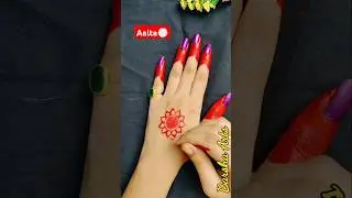 ✨ #navratri Simple alta design ❤️| alta design on hand|hand alata desain| #trending #mehndi #shorts