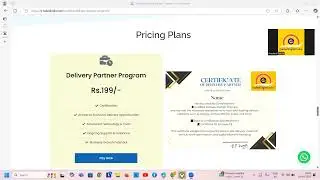 Certified Delivery partner program/ swiggy/Zomato/blink it/dominos/flipkart/Ecom express/Rapido