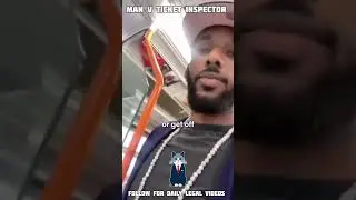 Ticket inspector tries and fails to remove fare dodger (London)