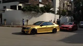 Gold C63 AMG w/ Innotech exhaust in Bangalore!