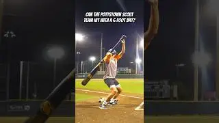 We Challenged Our Players TO HIT With The World&rsquo;s BIGGEST BAT! #shorts
