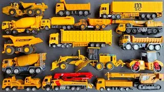 Motor Grader, Dump Truck Trailer, Hydraulic Crane, Mixer Truck, Road Roller, Excavator, Tanker Truck