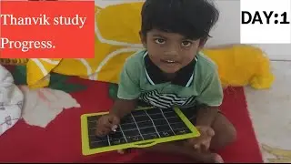 Day-1 : Study vlog I Thanvik's daily progress in his studies I Nursery class I 