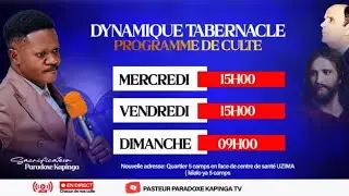 | DIMANCHE 19.10.2025  | avec pasteur paradoxe kapinga