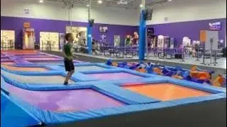 Minigames With Nelson & Andy: Playing The Trampoline At Chuck E. Cheese Copperfield, TX