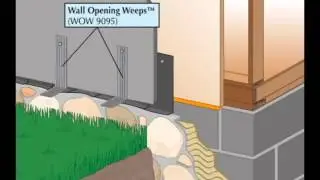 Wall Opening Weep Installation in Thin Stone Veneer Run-to-Grade Wall