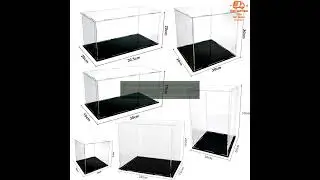 1005004614327158 Clear Acrylic Display Case Countertop Box Organizer Stand Dustproof Pr