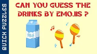 Guess the Drinks by Emoji | Emoji Puzzles | Quick Puzzles