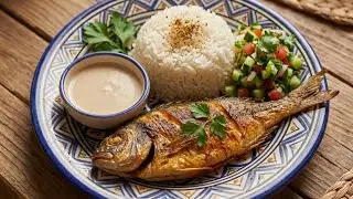 #وجبة الغدا المثالية: سمك مشوي ورز أبيض وسلطة خضرا#سمك مشوي #رزابيض#سلطه خضرا#طحينه 😋😋🔥🔥
