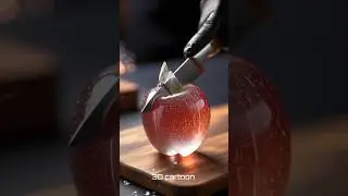 Cutting glass APPLE 🍎 ASMR |#veo3ASMR#veo3video#Veo3aivideo#aivideo#cuttingfruitasmr #tranding #ai