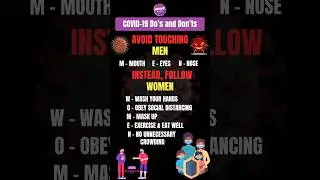 MEN to Avoid, WOMEN to Follow &ndash; A COVID-19 Safety Guide #covid19 #corona #covid19news #shorts #news