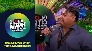 Hugo Gloss берет интервью у Тойи Манчинери за кулисами | Фестиваль Global Citizen: Amazon 2025