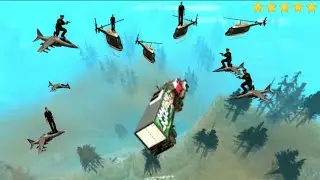 Climbing the Highest Mountain with Truck and 6 star Wanted Level Rampage Escape | [GTA San Andreas]