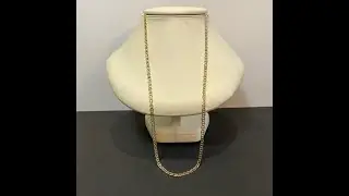 14K Yellow Gold Anchor Chain Necklace 22