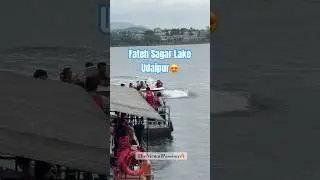 Speed Boating at Fateh Sagar Lake Udaipur 😍 #shorts #fatehsagarlake #udaipur #travel #boating
