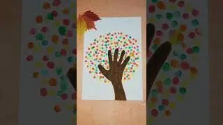 Basteln mit Kindern Handabdruck und Fingerfarbe