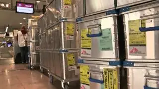 An MSF team leaves for Nepal