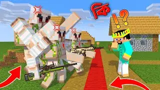 Minecraft irone glom Split A Village in half | গ্রাম কে দুই ভাগে ভাগ করে দিল