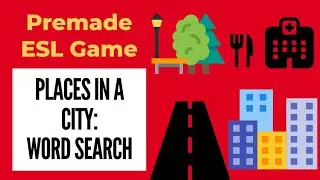 Learn English Places In A City | Word Search | ESL English Game
