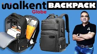 WALKENT Globe Laptop Bag, Waterproof Backpack, Anti-Theft Lock for Travel, Office, College