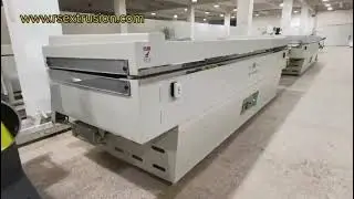 PET monofilament extrusion runs at 180m/min. #monofilament #extruder #fabric #matress