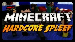 Minecraft Mini-Game: HARDCORE SPLEEFING! w/ SkitScape!
