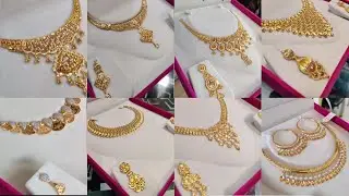 18k Gold Necklace Set with Weight and Price | 18k gold jewellery collection