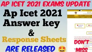 AP ICET 2021 Answer key & Response sheets Released//How to check Response sheets//Key objection