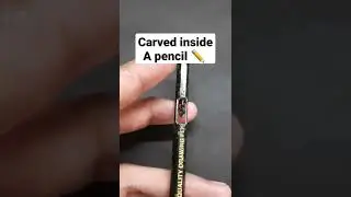 Carved a heart inside a pencil ✏.  #art #shorts #youtubeshorts #alluarjun #rashmika #srivalli